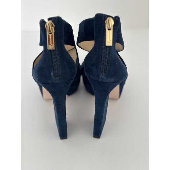 Jessica Simpson Heels 51/2 Suede Platform Chunky Block Y2K Night Out Studio 54 - Picture 6 of 15